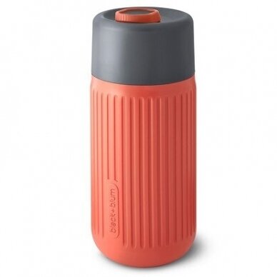 Black and Blum stiklinė gertuvė ,, Glass travel cup: coral" (340 ml)