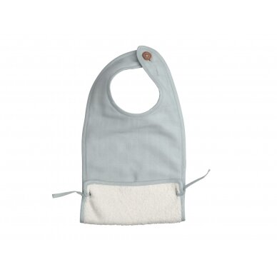 Fabelab Muslin Feeding Bib - Foggy Blue