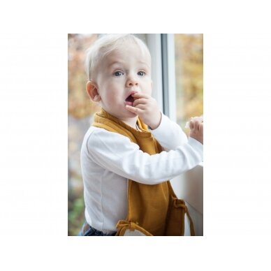 Fabelab Muslin Feeding Bib - Ochre 2