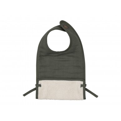 Fabelab Muslin Feeding Bib - Olive