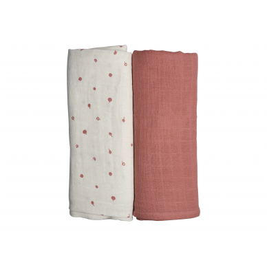 Fabelab 2 Pcs Swaddle Set - Wild Berry (120x120 cm)