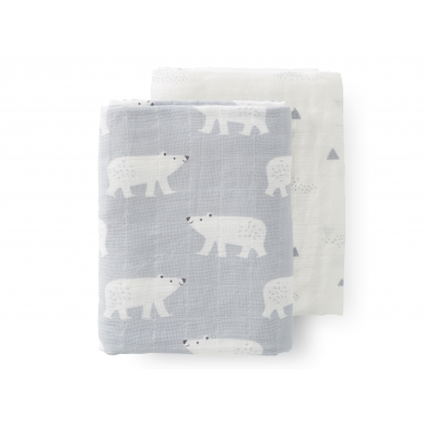 Fresk 2 Pcs. Swaddle Set - Polar Bear (120x120 cm)