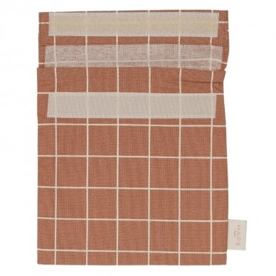 Haps Nordic Sandwich bag - Terracotta Check 1