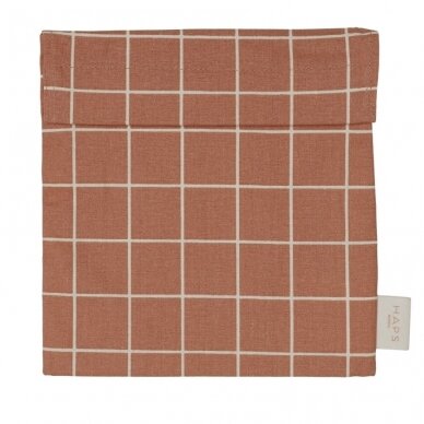 Haps Nordic Sandwich bag - Terracotta Check