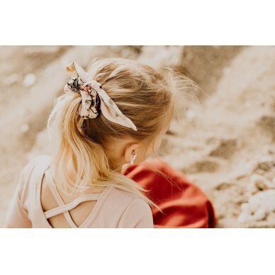 Kaiko Bow Scrunchie - Rose Yard 1