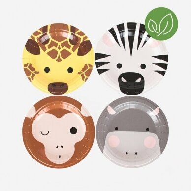 My Little Day Paper Plates Mini safari