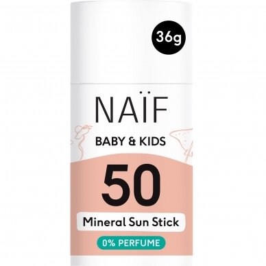 Naïf pieštukinis kremas nuo saulės, SPF50