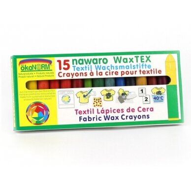 ökoNORM textile wax crayons for ironing - 15 colors 2