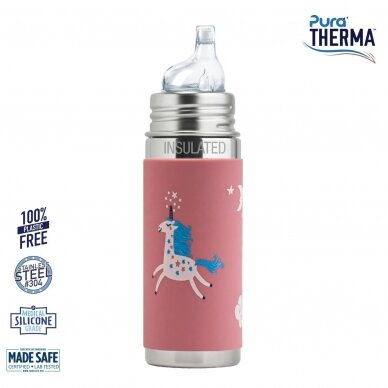 PURA termosinė gertuvė Kiki Sippy Unicorn (260 ml)