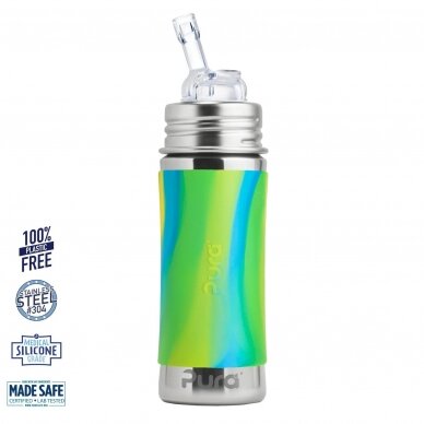 PURA gertuvė Kiki Straw Aqua Swirl (325 ml)