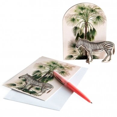 Studio ROOF Pop-out Card - Tropical Zebra