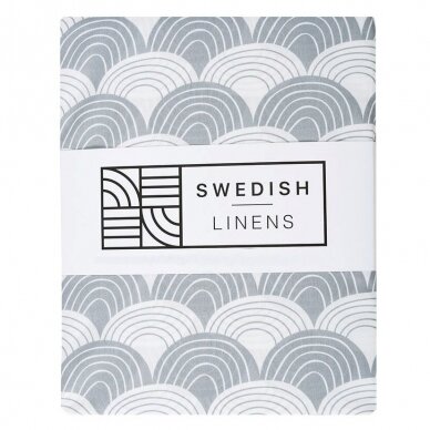 Swedish Linens paklodė ,,Rainbows: gray"