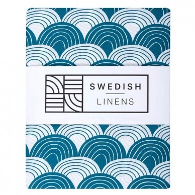 Swedish Linens paklodė ,,Rainbows: moroccan blue"